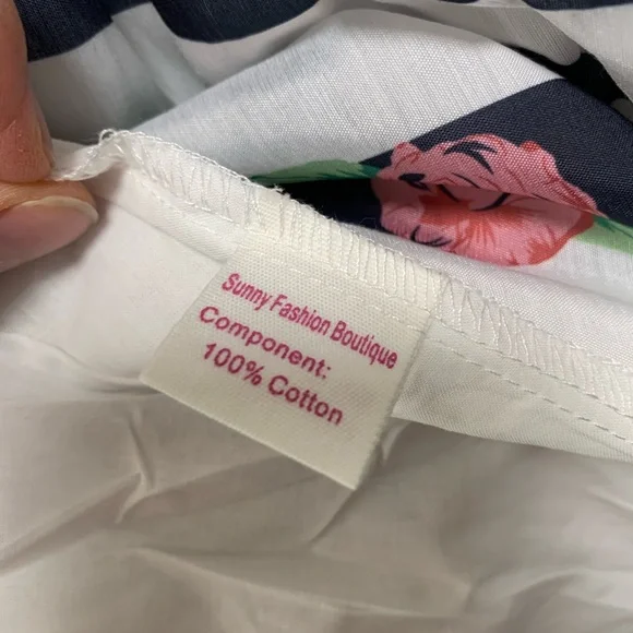 NEW B06 Sunny Fashion floral roses and stripes Girl's Dress - Picture 8 of 10